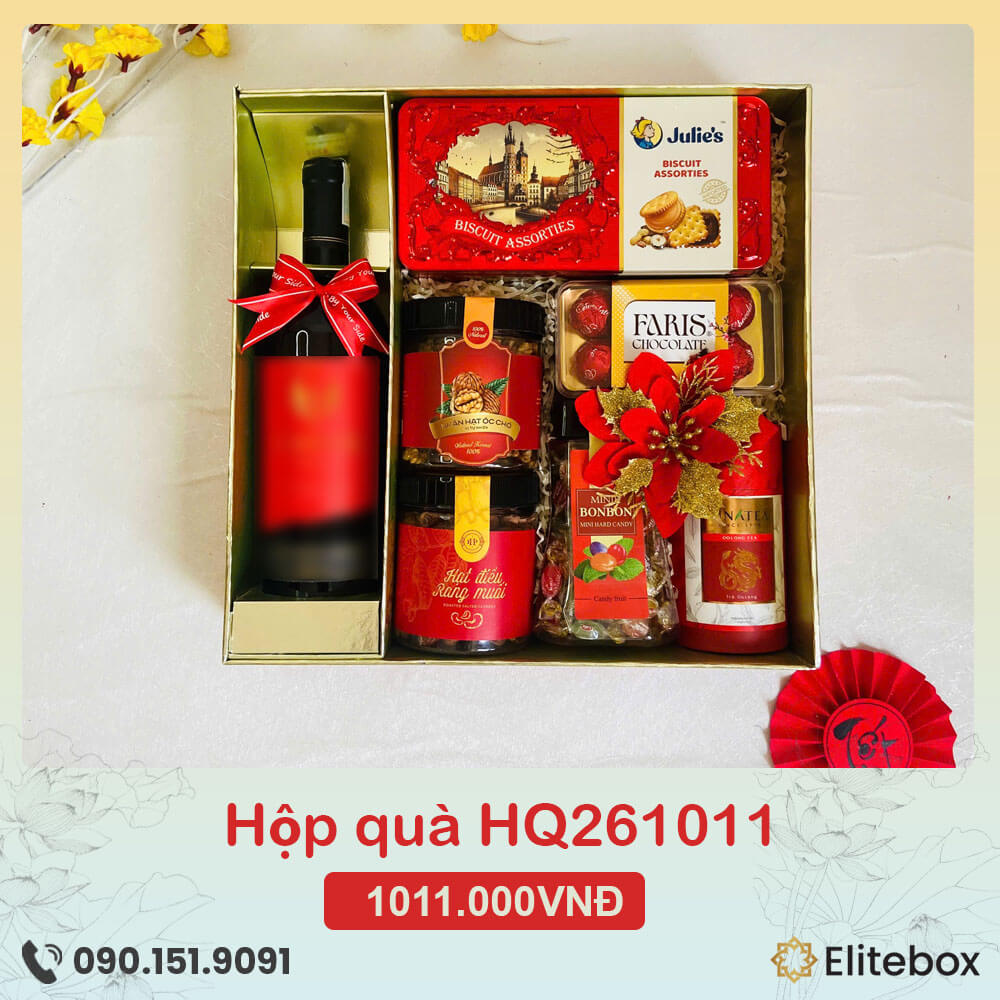 Hộp quà Tết 2026 HQ261011 Hộp quà Tết 2026 HQ261011