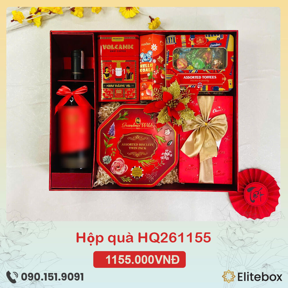 Hộp quà Tết 2026 HQ261155 Hộp quà Tết 2026 HQ261155