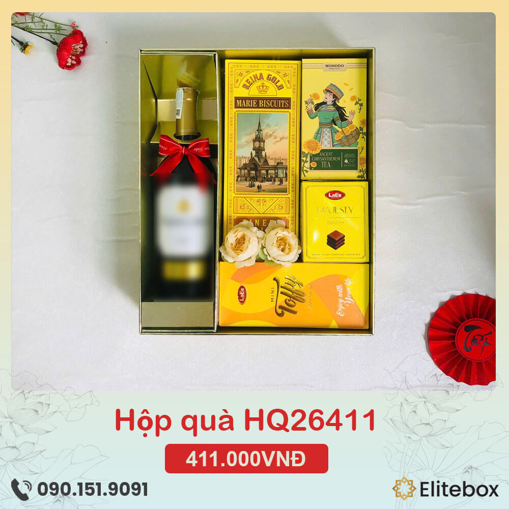 Hộp quà Tết 2026 HQ26411 Hộp quà Tết 2026 HQ26411