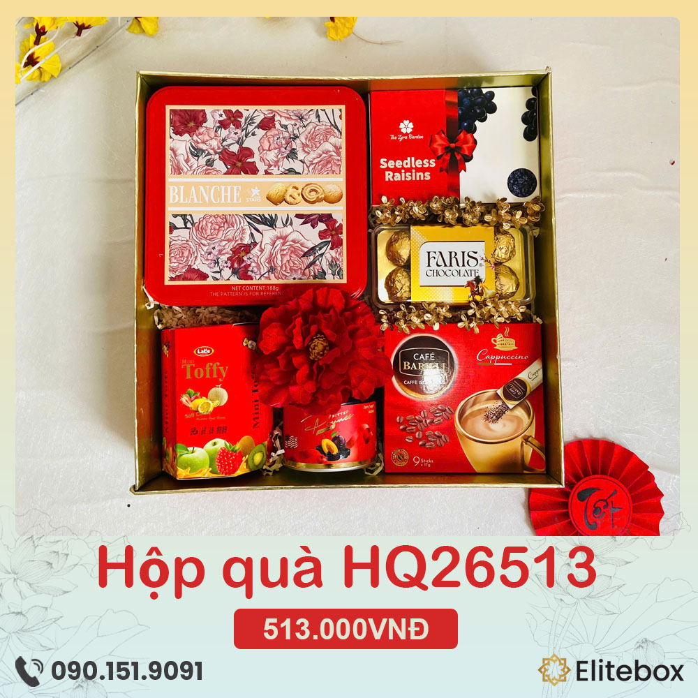 Hộp quà Tết 2026 HQ26513 Hộp quà Tết 2026 HQ26513