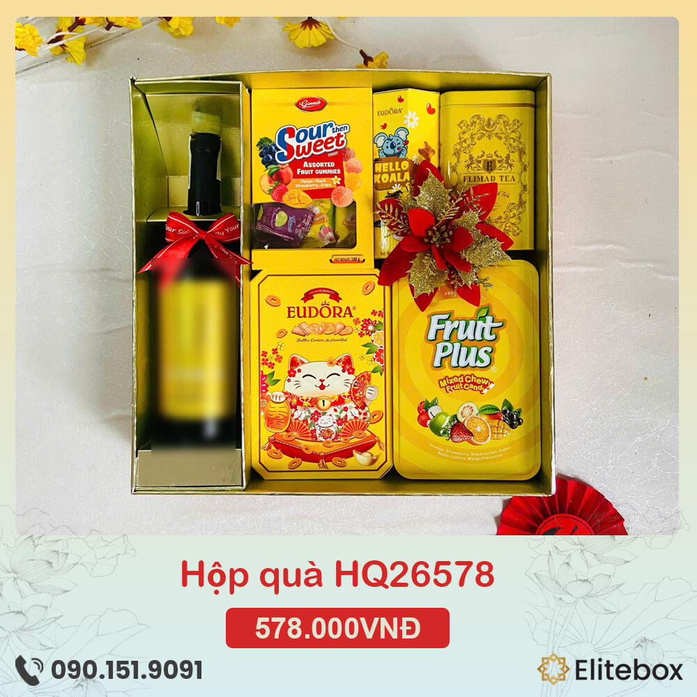 Hộp quà Tết 2026 HQ26578 Hộp quà Tết 2026 HQ26578