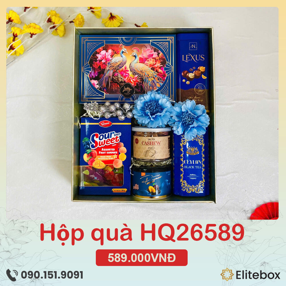 Hộp quà Tết 2026 HQ26589 Hộp quà Tết 2026 HQ26589