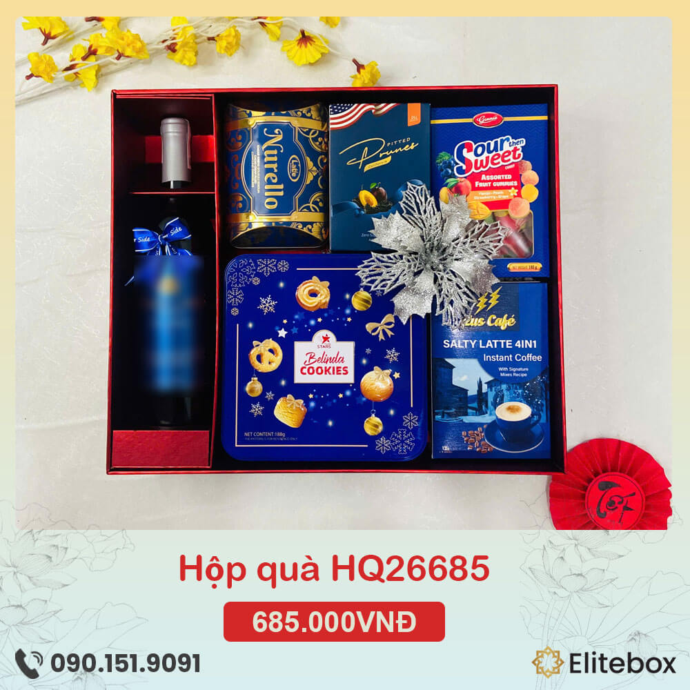 Hộp quà Tết 2026 HQ26685 Hộp quà Tết 2026 HQ26685
