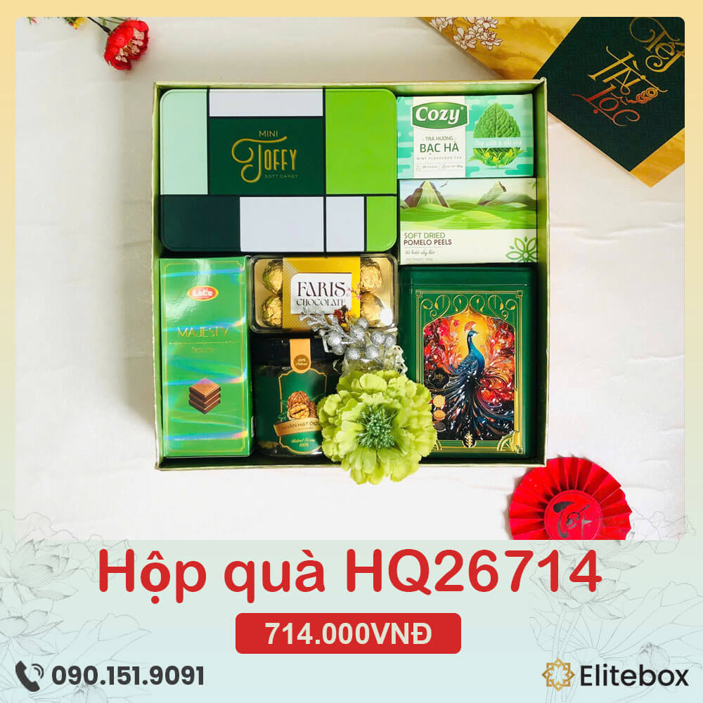 Hộp quà Tết 2026 HQ26714 Hộp quà Tết 2026 HQ26714