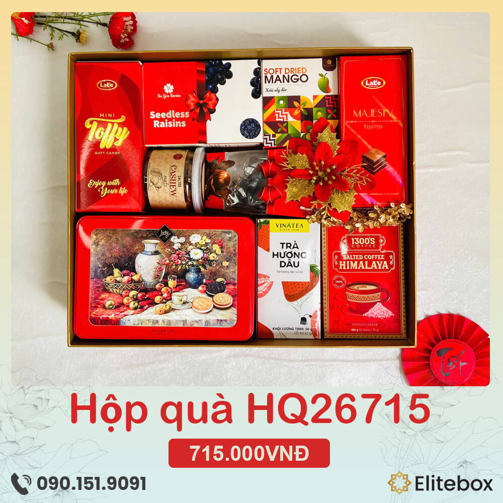 Hộp quà Tết 2026 HQ26715 Hộp quà Tết 2026 HQ26715