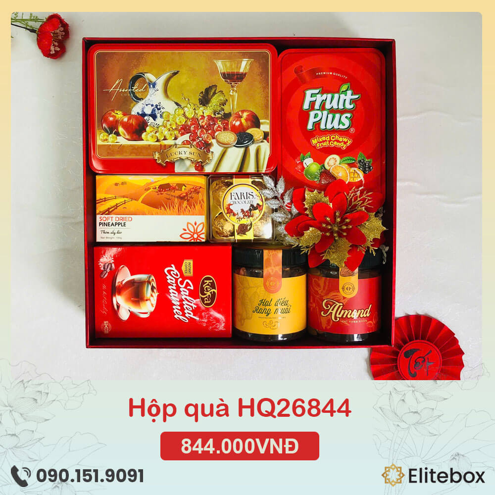 Hộp quà Tết 2026 HQ26844 Hộp quà Tết 2026 HQ26844