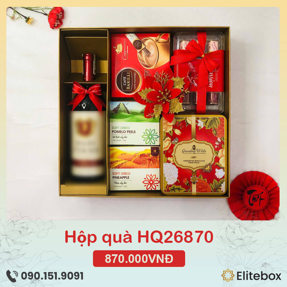 Hộp quà Tết 2026 HQ26870 Hộp quà Tết 2026 HQ26870