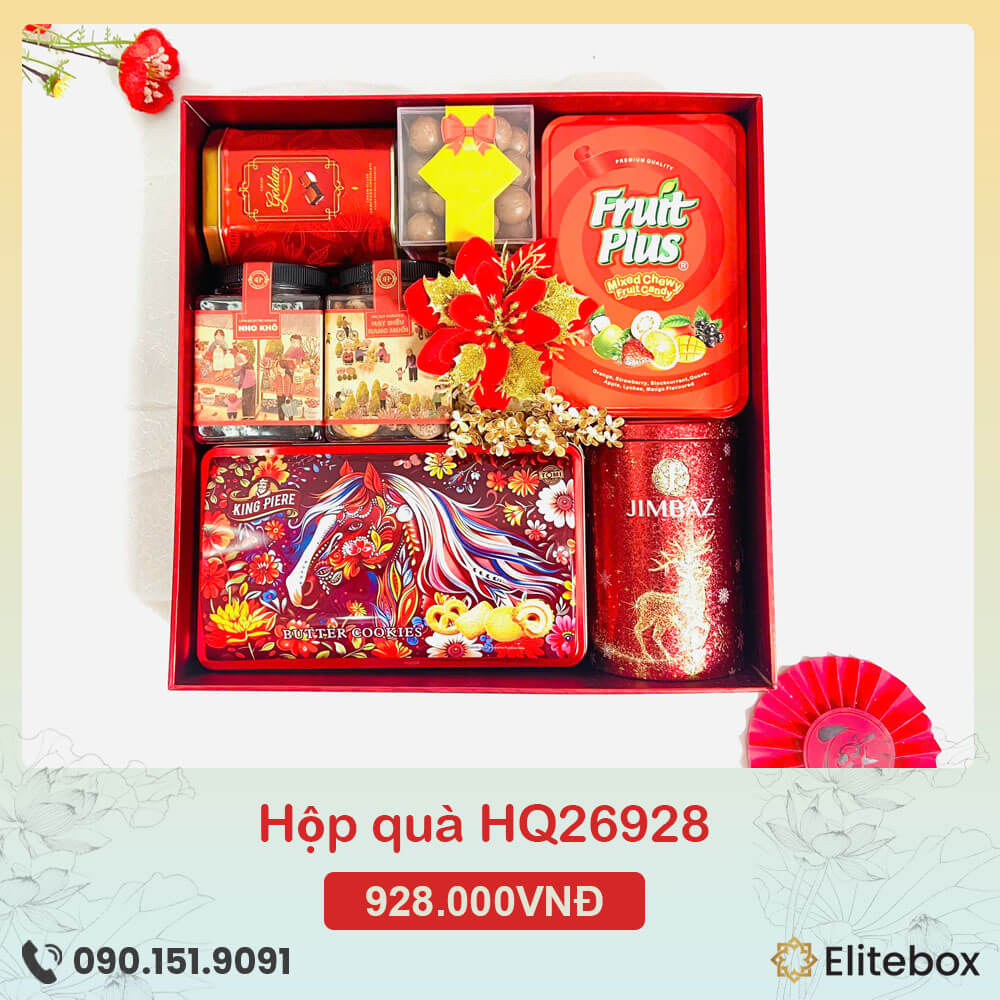 Hộp quà Tết 2026 HQ26928 Hộp quà Tết 2026 HQ26928